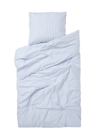 Randigt bäddset i percale 150x210 cm